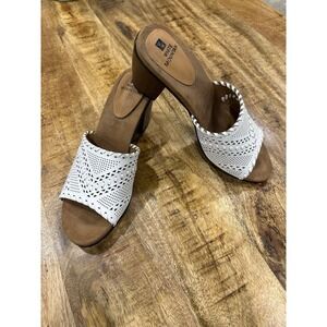 White Mountain Sherman Boho Mule Sandals | Block Heel Slip-On READ